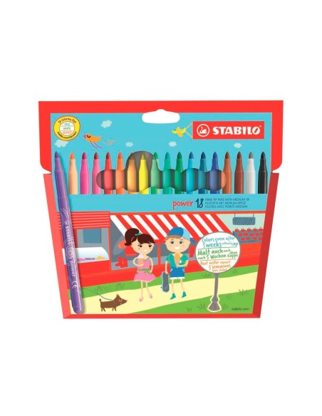 CI | Rotulador stabilo power caja de 18 colores