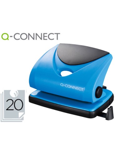 CI | Taladrador q-connect kf02155 azul -abertura 2 mm -capacidad 20 hojas