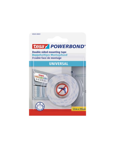 CI | Cinta adhesiva tesa doble cara powerbond universal uso interior 1,5 m x 19 mm