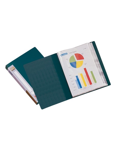 CI | Carpeta liderpapel personaliza 31723 40 fundas polipropileno din a4 verde lomo personalizable