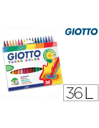 CI | Rotulador giotto turbo color caja de 36 colores