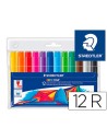 CI | Rotulador staedtler color jumbo trazo 3 mm -estuche de 12 colores surtidos