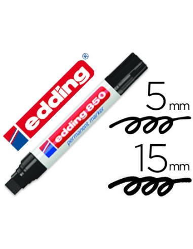 CI | Rotulador edding marcador permanente 850 negro punta biselada 5-15 mm recargable