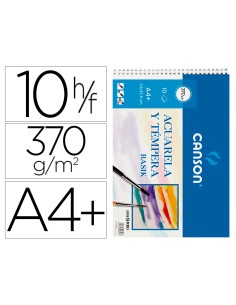 CI | Bloc dibujo acuarela din a4 espiral 23x32.5 cm 10...