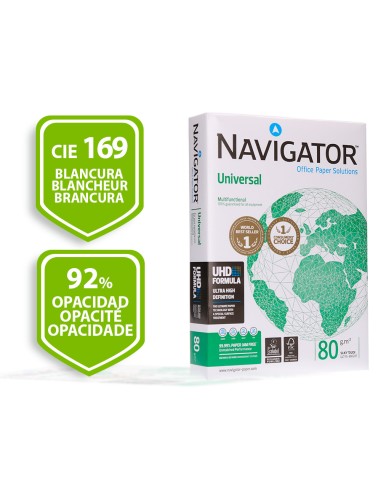 CI | Papel fotocopiadora navigator din a4 80 gramos -paquete de 500 hojas