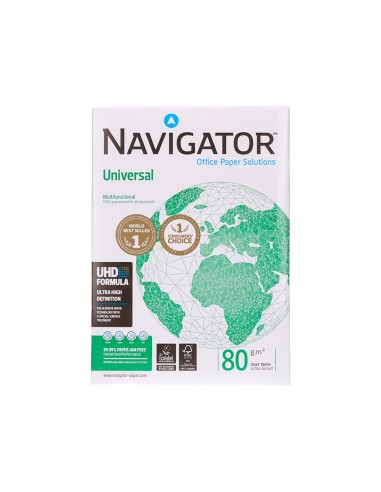 CI | Papel fotocopiadora navigator din a4 80 gramos -paquete de 500 hojas
