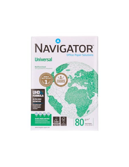 CI | Papel fotocopiadora navigator din a4 80 gramos -paquete de 500 hojas