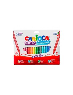 CI | Rotulador carioca birelo bipunta caja de 24 colores 2