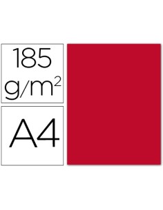 CI | Cartulina guarro din a4 rojo 185 gr paquete 50 h