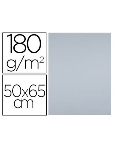 CI | Cartulina liderpapel 50x65 180 gr gris paquete de 25