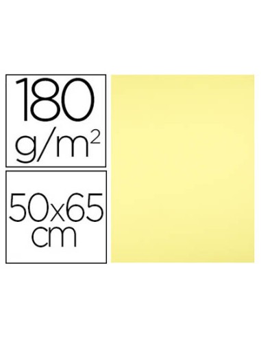 CI | Cartulina liderpapel 50x65 180 gr amarillo medio paquete de 25