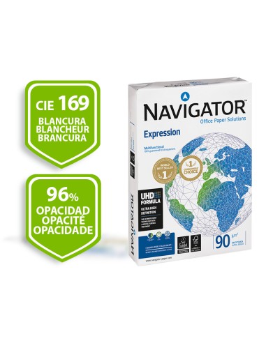 CI | Papel fotocopiadora navigator din a4 90 gramos paquete de 500 hojas