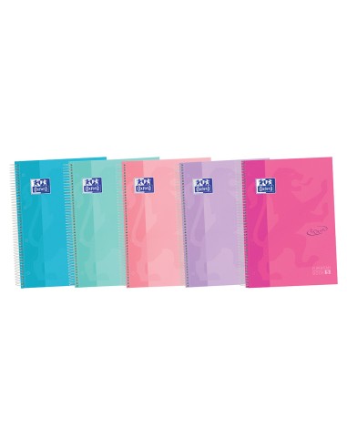 CI | Cuaderno espiral oxford ebook 5 tapa extradura din a4+ 120 h horizontal colores surtidos touch