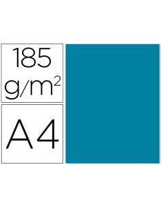 CI | Cartulina guarro din a4 azul caribe 185 gr paquete...