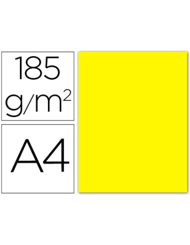 CI | Cartulina guarro din a4 amarillo canario 185 gr paquete 50 h