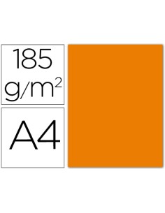 CI | Cartulina guarro din a4 naranja 185 gr paquete 50 h
