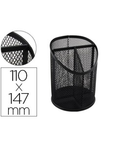 CI | Cubilete portalapices q-connect metal rejilla negro...