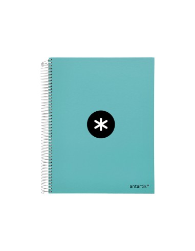 CI | Cuaderno espiral liderpapel a4 micro antartik tapa forrada120h 100 gr cuadro 5mm 5 banda4 taladros color menta