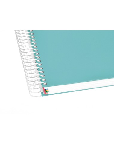 CI | Cuaderno espiral liderpapel a4 micro antartik tapa forrada120h 100 gr cuadro 5mm 5 banda4 taladros color menta