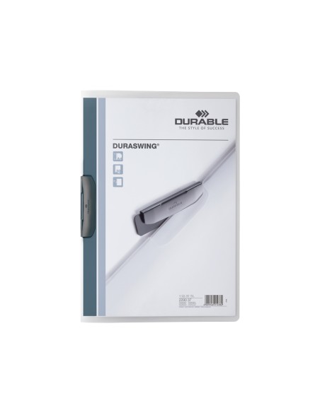 CI | Carpeta durable duraswing dossier pinza lateral giratoria polipropileno din a4 grafito 30 hojas