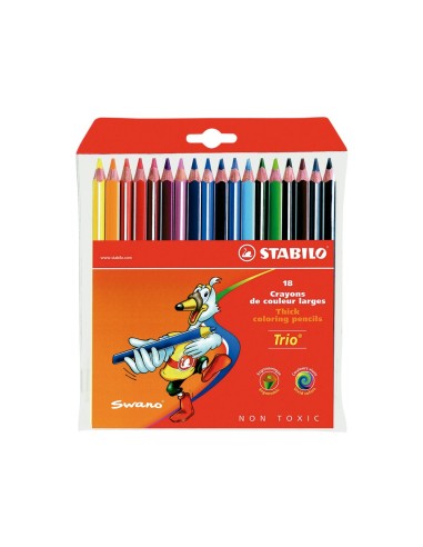 CI | Lapices de colores stabilo trio caja de 18 colores