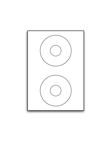 CI | Etiqueta adhesiva q-connect kf01579 -tamaño cd-rom -fotocopiadora -laser -ink-jet-caja con 25 h/50 etiquetas