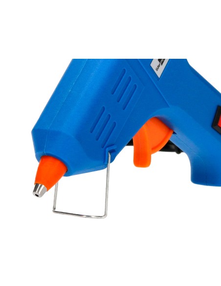 CI | Pistola termofusible mini liderpapel de 25 w con gatillodispensador y 2 barras de silicona de 7 mm diametro x 100 mm