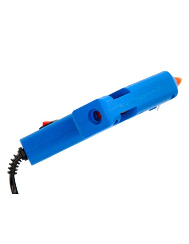 CI | Pistola termofusible mini liderpapel de 25 w con gatillodispensador y 2 barras de silicona de 7 mm diametro x 100 mm