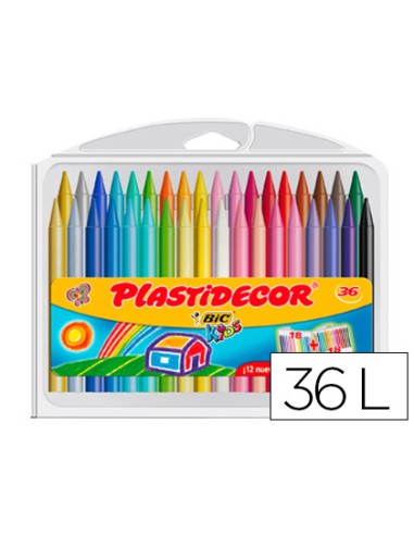 CI | Lapices cera plastidecor caja de 36 colores