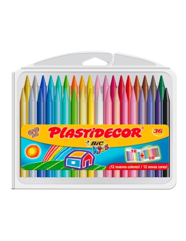 CI | Lapices cera plastidecor caja de 36 colores