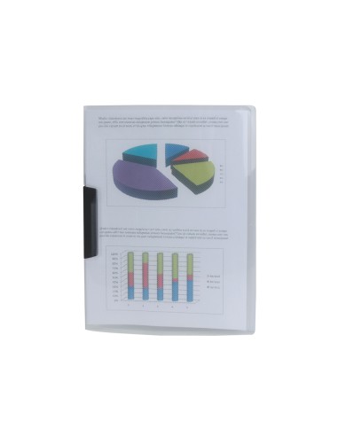CI | Carpeta liderpapel dossier pinza lateral 35445 polipropileno din a4 incolora 30 hojas pinza giratoria