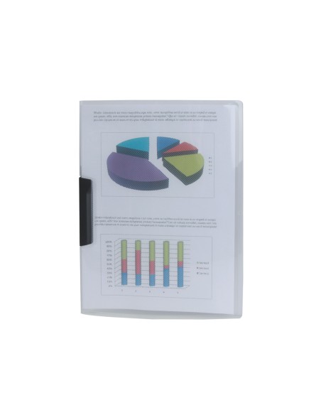 CI | Carpeta liderpapel dossier pinza lateral 35445 polipropileno din a4 incolora 30 hojas pinza giratoria