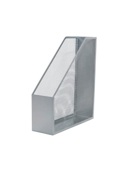 CI | Revistero metalico q-connect rejilla gxa29 gris 87x295x250 mm