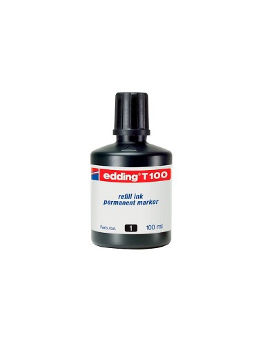 CI | Tinta rotulador edding t-100 negro frasco de 100 ml