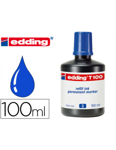 CI | Tinta rotulador edding t-100 azul -frasco de 100 ml