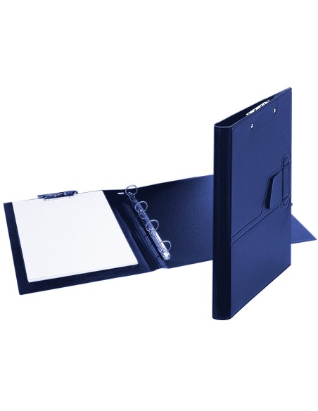 CI | Carpeta 4 anillas 25 mm lengueta miniclip plastico saro folio azul