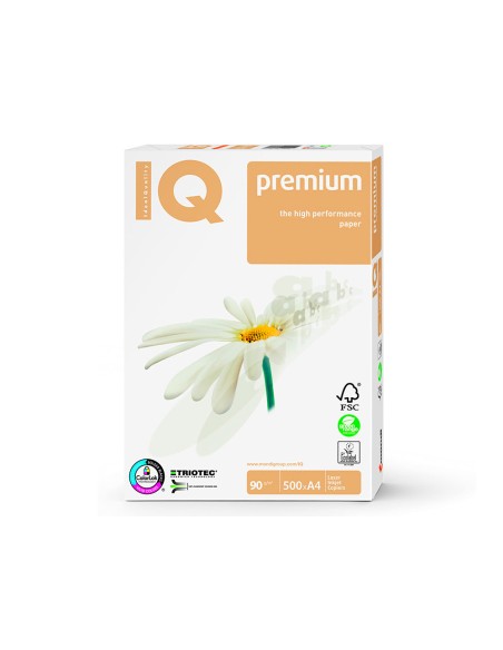 CI | Papel fotocopiadora iq premium din a4 90 gramos paquete de 500 hojas