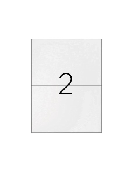 CI | Etiqueta adhesiva q-connect kf10662 tamaño 210x148,5 mm fotocopiadora laser ink-jet caja con 100 hojas din a4