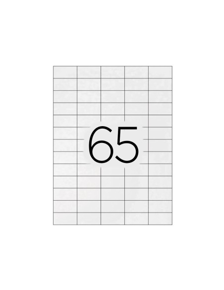 CI | Etiqueta adhesiva q-connect kf00573 -tamaño 38,1x21,2 mm -fotocopiadora -laser -ink-jet-caja con 100 hojas din a4