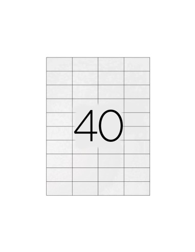 CI | Etiqueta adhesiva q-connect kf00574 -tamaño 52,5x29,7 mm -fotocopiadora -laser -ink-jet-caja con 100 hojas din a4