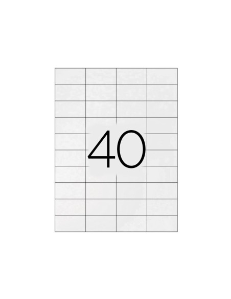 CI | Etiqueta adhesiva q-connect kf00574 -tamaño 52,5x29,7 mm -fotocopiadora -laser -ink-jet-caja con 100 hojas din a4