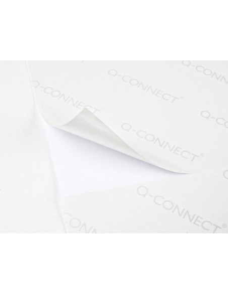 CI | Etiqueta adhesiva q-connect kf10653 tamaño 105x35 mm fotocopiadora laser -ink-jet caja con 100 hojas din a4