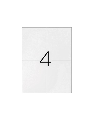 CI | Etiqueta adhesiva q-connect kf10660 tamaño 105x148,5 mm fotocopiadora laser ink-jet caja con 100 hojas din a4