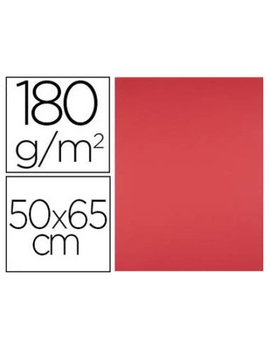 CI | Cartulina liderpapel 50x65 cm 180g/m2 rojo paquete de 25