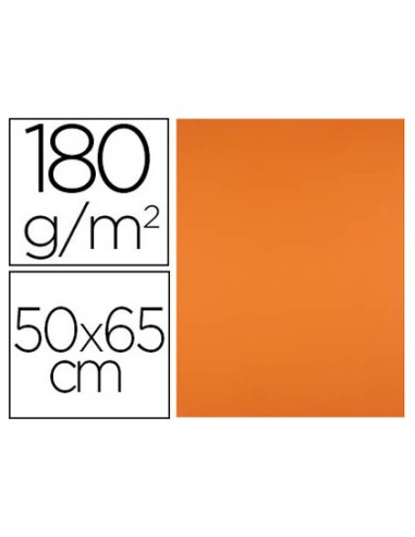 CI | Cartulina liderpapel 50x65 cm 180g/m2 naranja fuerte paquete de 25