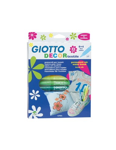 CI | Rotulador giotto decor textile para camisetas 12 colores