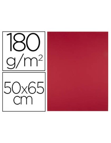 CI | Cartulina liderpapel 50x65 cm 180g/m2 rojo navidad paquete de 25