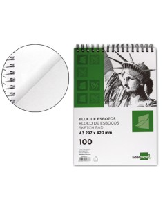 CI | Bloc dibujo liderpapel esbozos espiral a3 297x420mm...