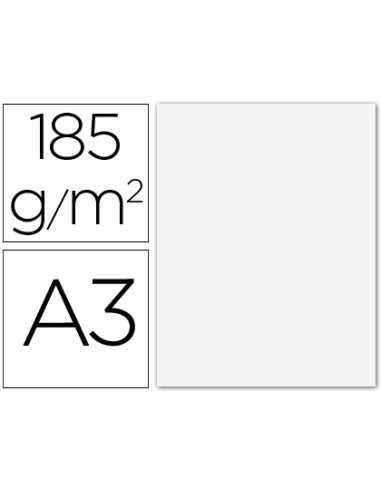 CI | Cartulina guarro din a3 blanco 185 gr paquete 50 h