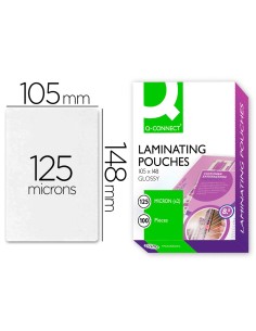 CI | Bolsa de plastificar q-connect 105 x 148 mm din a6...